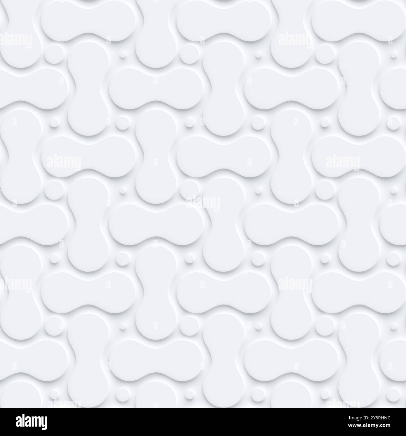 Pattern lineare di forme geometriche bianche astratte con luce e ombre o sfondo bianco con effetto 3d. Sfondo moderno astratto con spazio di copia. Foto Stock