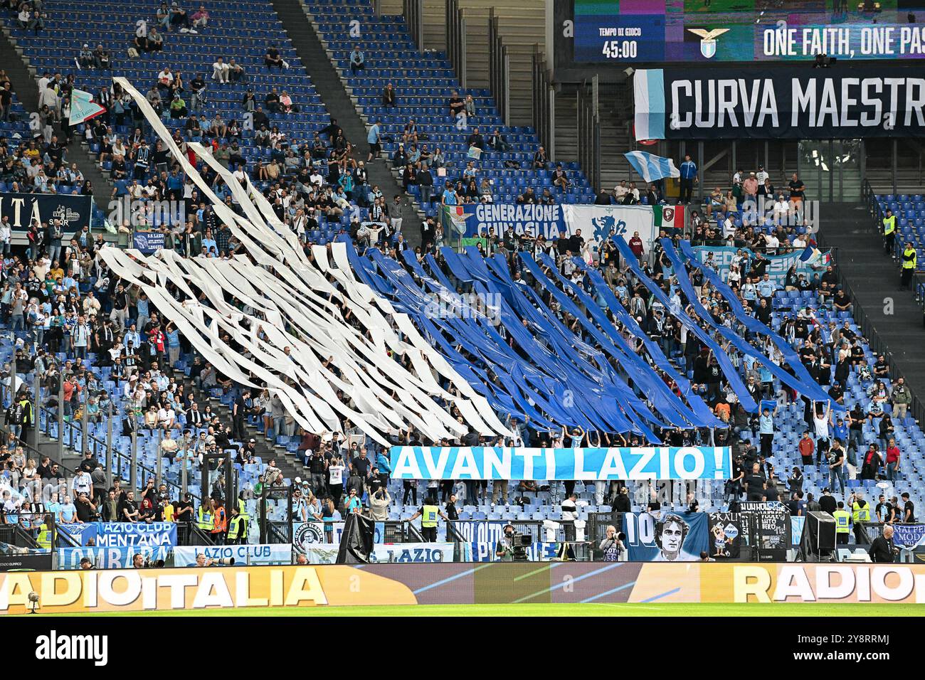 Roma, Italia. 6 ottobre 2024. 6 ottobre 2024, Stadio Olimpico, Roma, Italia; calcio di serie A; Lazio contro Empoli; sostenitori laziali crediti: Roberto Ramaccia/Alamy Live News Foto Stock