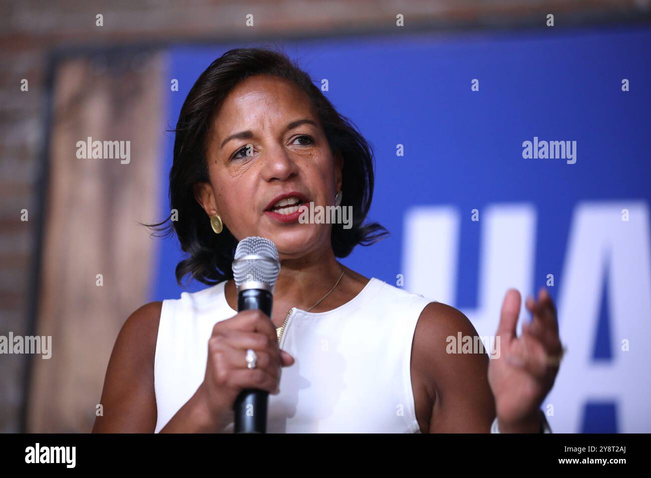 Phoenix, Arizona, Stati Uniti. 6 ottobre 2024. L'ex ambasciatrice delle Nazioni Unite SUSAN RICE parla ad un blocco di elettori neri ospitato dalla campagna presidenziale Kamala Harris a Phoenix, Arizona. (Credit Image: © Gage Skidmore/ZUMA Press Wire) SOLO PER USO EDITORIALE! Non per USO commerciale! Crediti: ZUMA Press, Inc./Alamy Live News Foto Stock