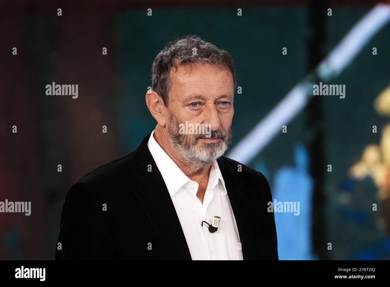 Milano, Italia. 6 ottobre 2024. Michele Serra durante &#x2018;che tempo che fa' tv show, Milano, 6 ottobre 2024 (foto di Gian Mattia D'Alberto/LaPresse) crediti: LaPresse/Alamy Live News Foto Stock