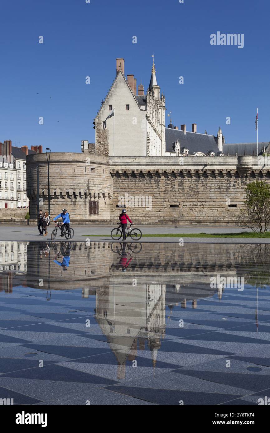 Castello dei Duchi di Bretagna, Nantes, Pays de la Loire, Francia, Europa Foto Stock