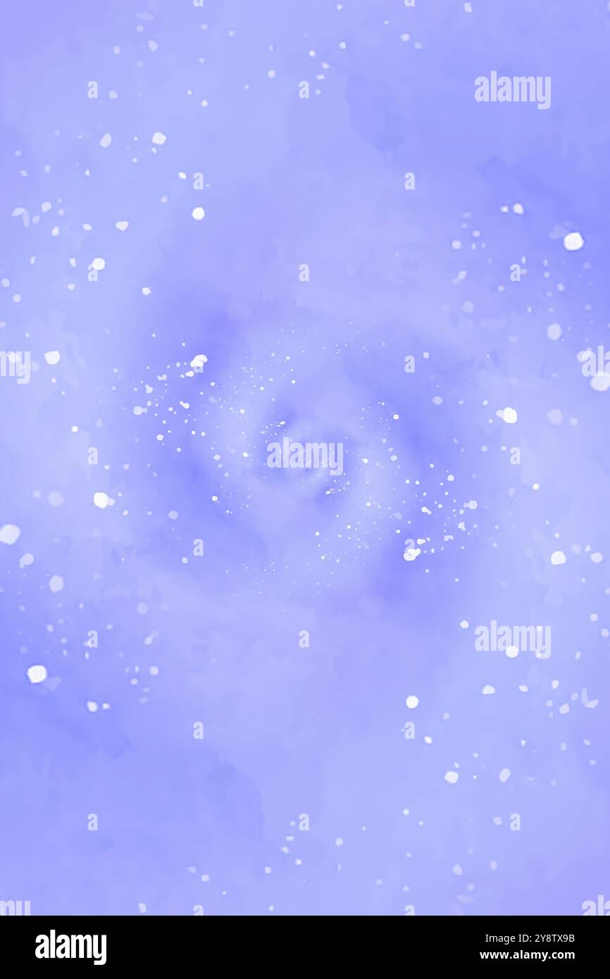 Sfondo tinta unita con un design grafico ad acquerello spyrale viola Foto Stock