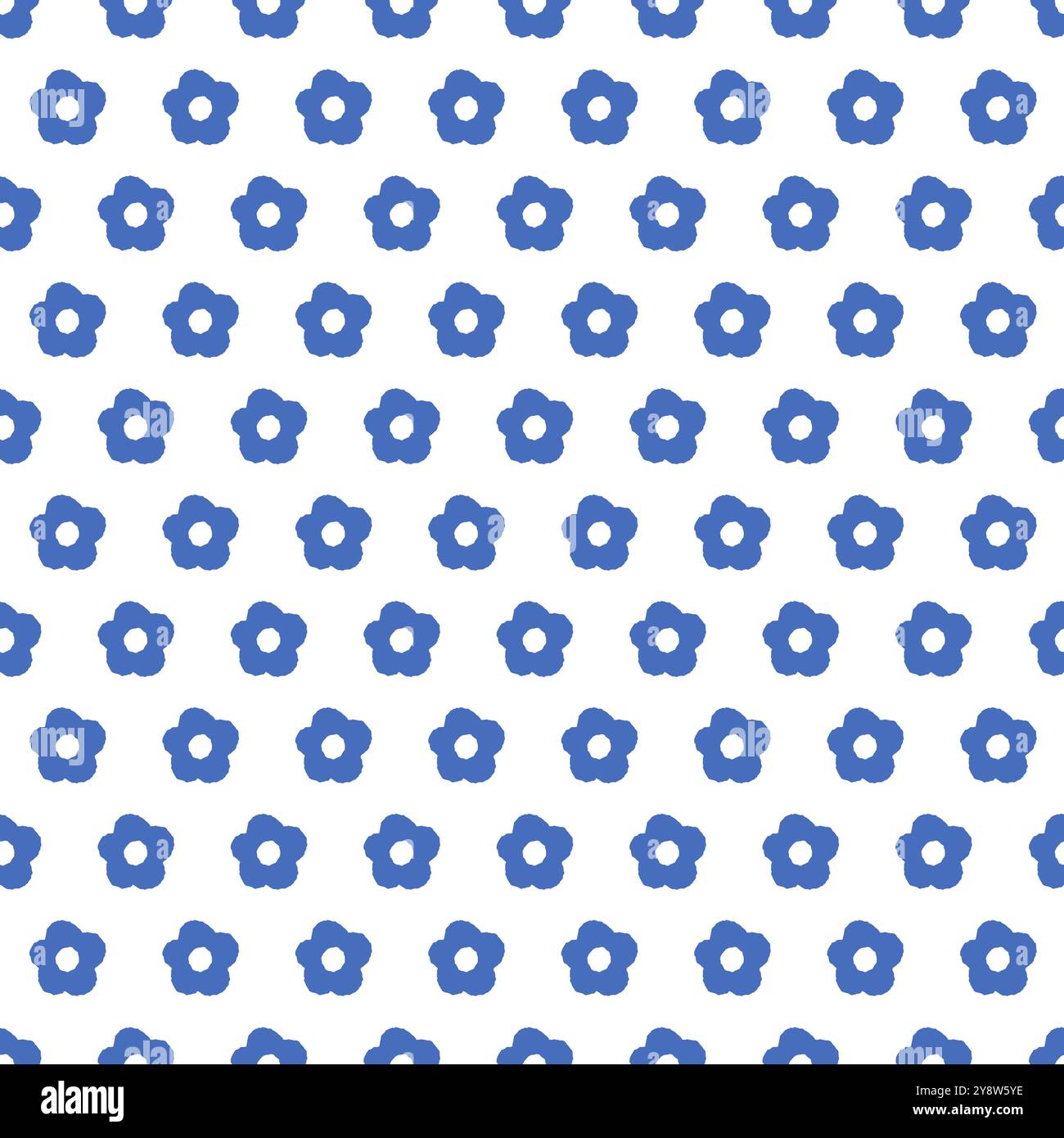 Motivo vettoriale senza cuciture per piccoli fiori blu Illustrazione Vettoriale