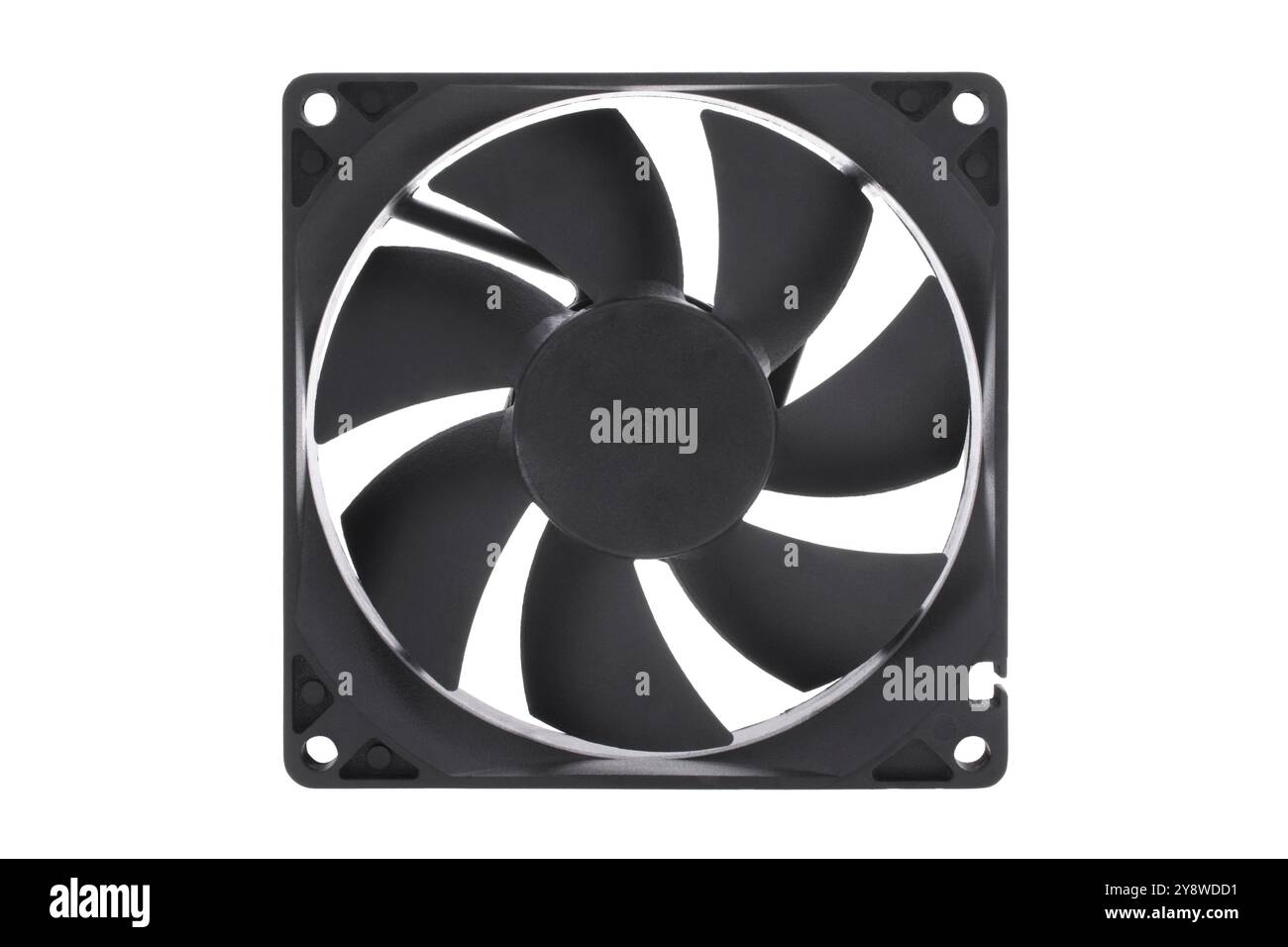 Ventola del computer su sfondo bianco Foto Stock