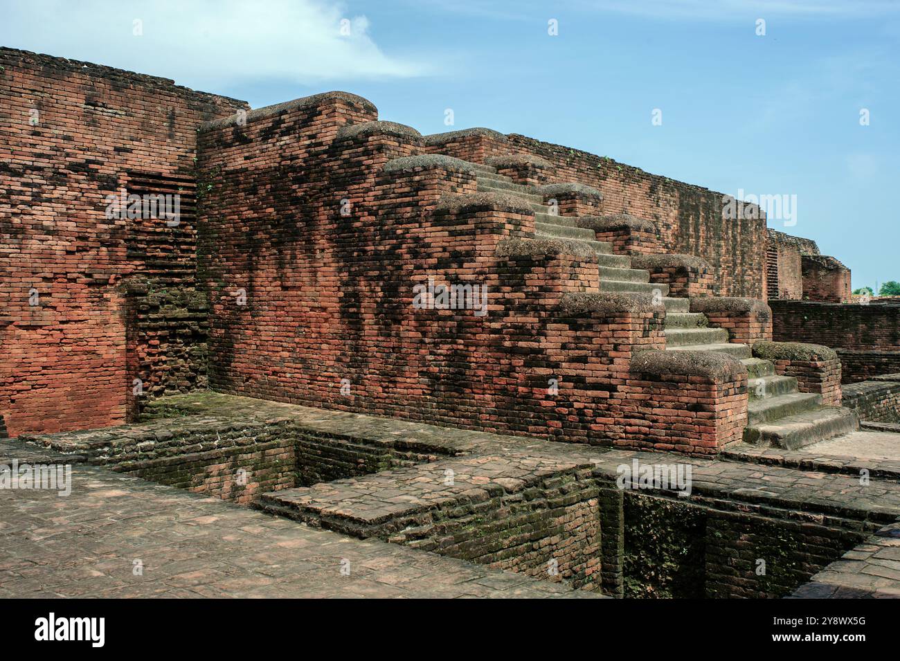 08 26 2008 Antica Magadha Nalanda mahavihara, sito Patrimonio dell'Umanità dell'UNESCO, distretto di Nalanda, Bihar, India Asia. Foto Stock