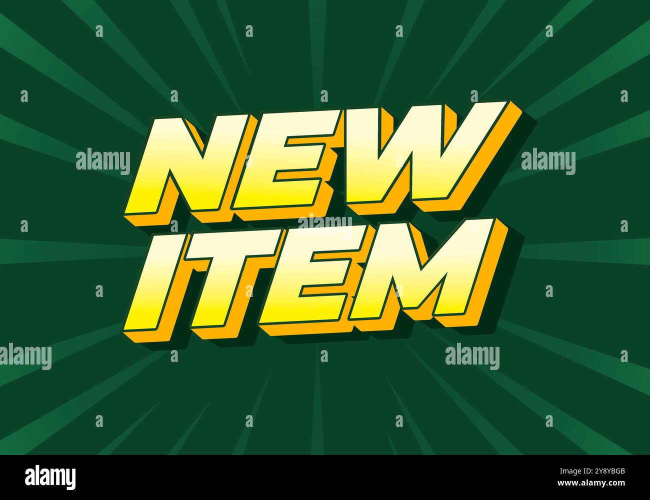 Nuovo elemento. Design effetto testo in stile 3D a scopo pubblicitario Illustrazione Vettoriale
