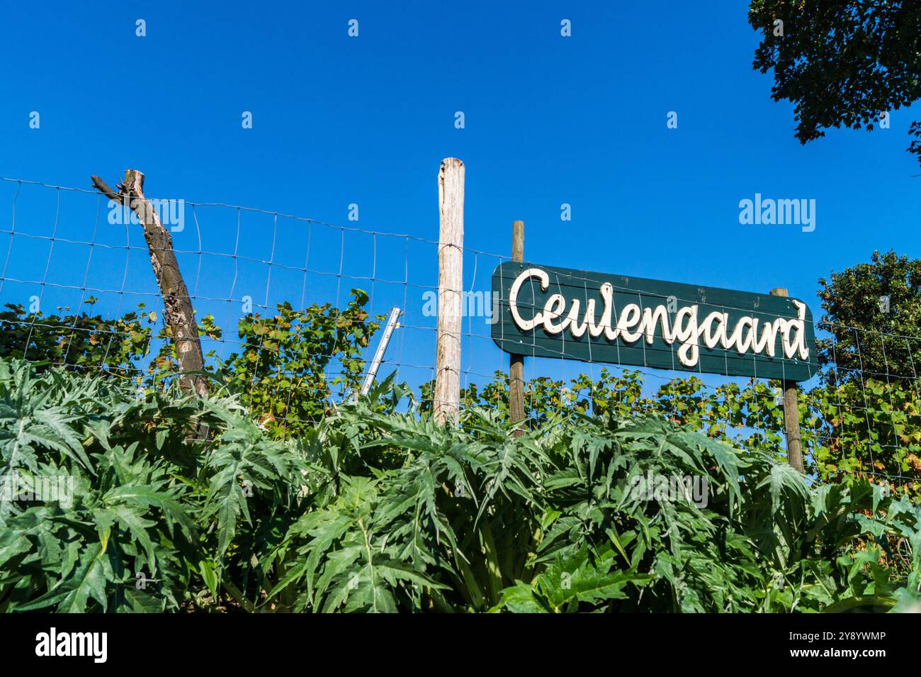 Ingresso alle grotte calcaree di Grotte Noord, al forte di Sint Pieter e ai vigneti Ceulengaard, Maastricht, Paesi Bassi Foto Stock