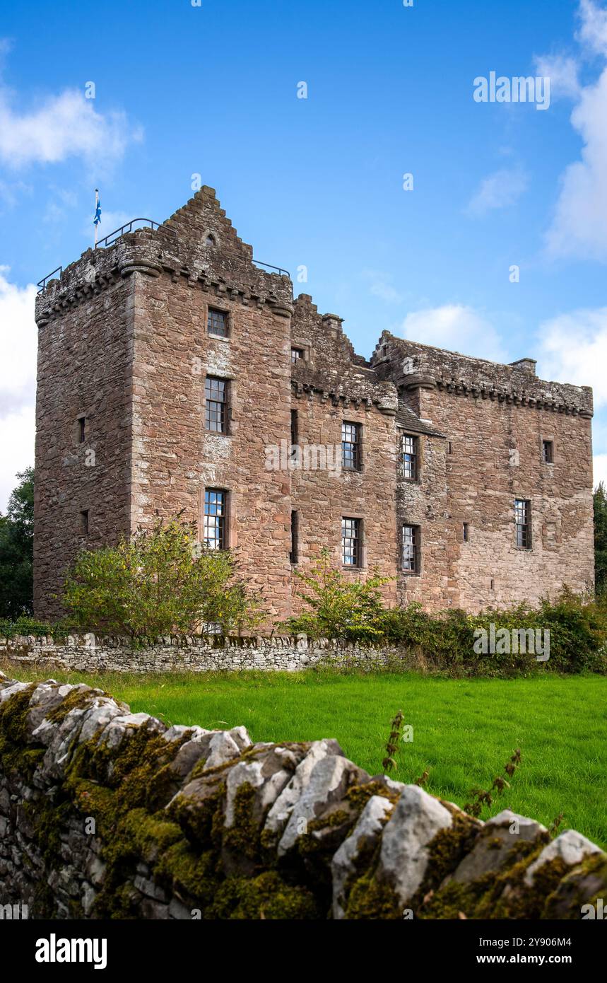Huntingtower Castle (un tempo noto come Ruthven Castle) vicino a Perth in Scozia, Regno Unito Foto Stock