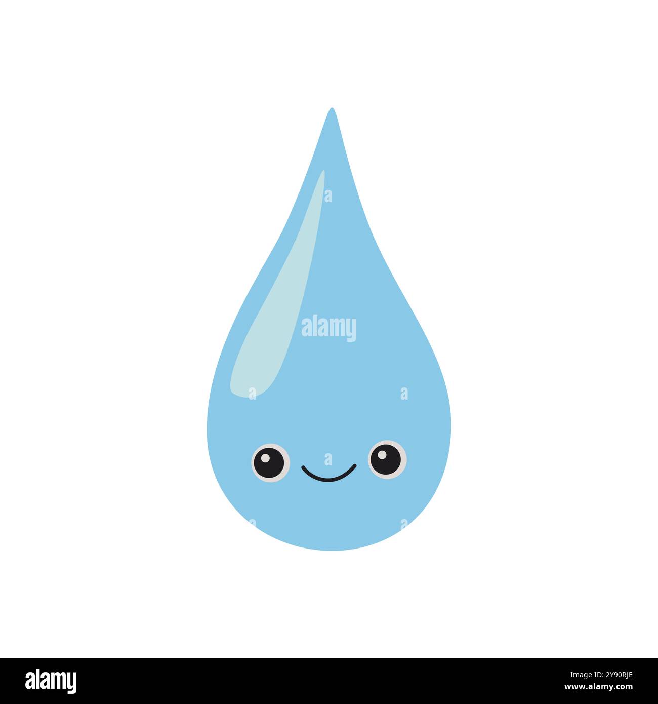Una bella goccia con la faccia sorridente Illustrazione Vettoriale