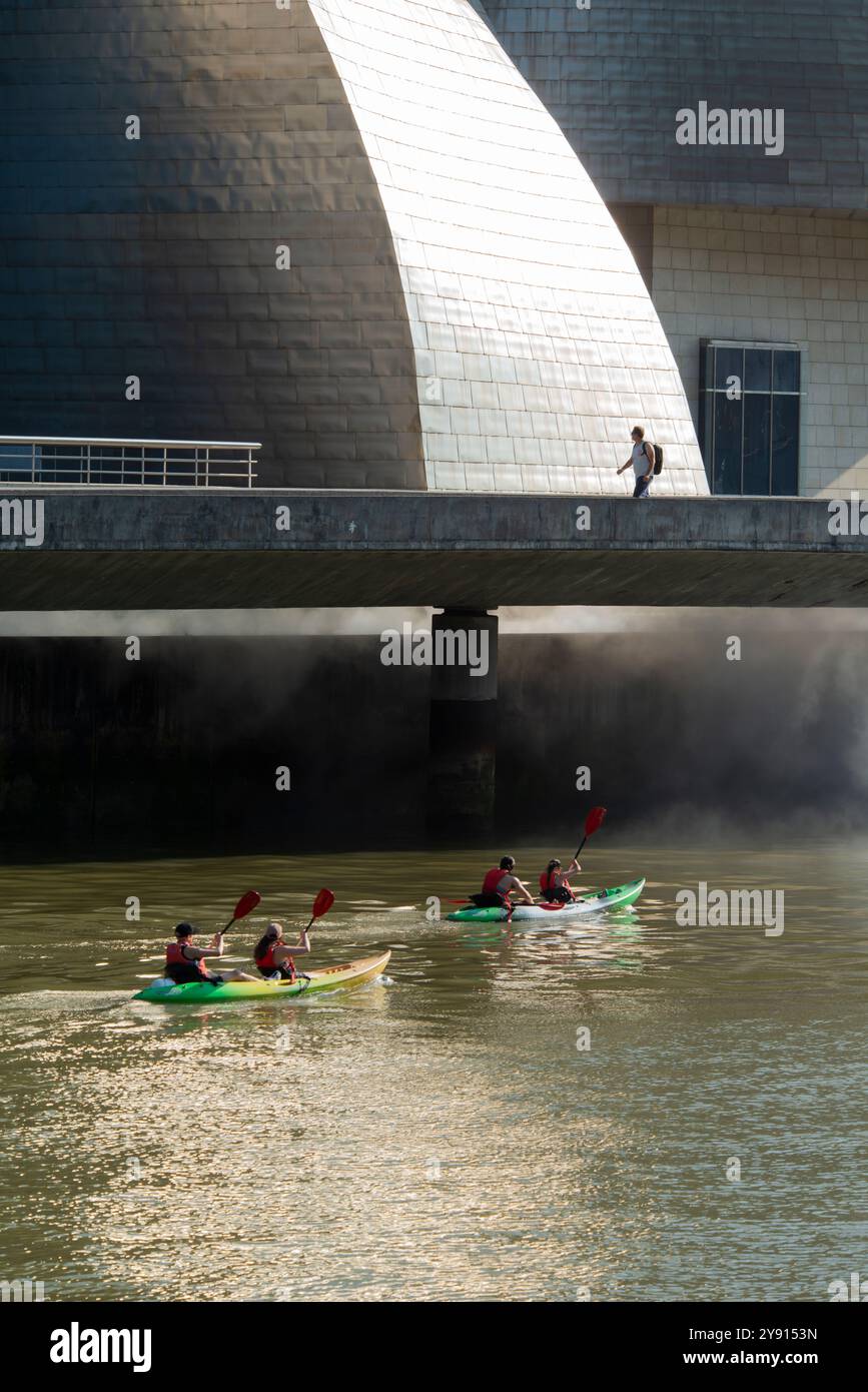 FUJIKO NAKAYA's Fog Sculpture #08025 (F.O.G.), Bilbao, Spagna Foto Stock