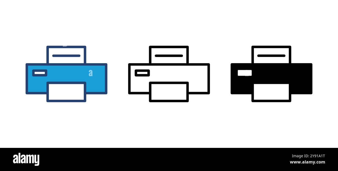 Stampa vettore icone. vettore icona stampante. Illustrazione Vettoriale