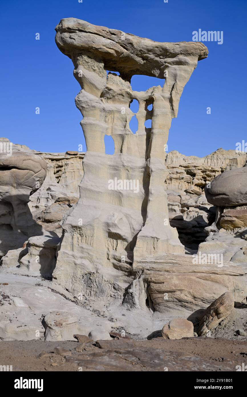 Valley of Dreams nel Bisti/De-Na-Zin Wilderness, New Mexico, USA. Foto Stock