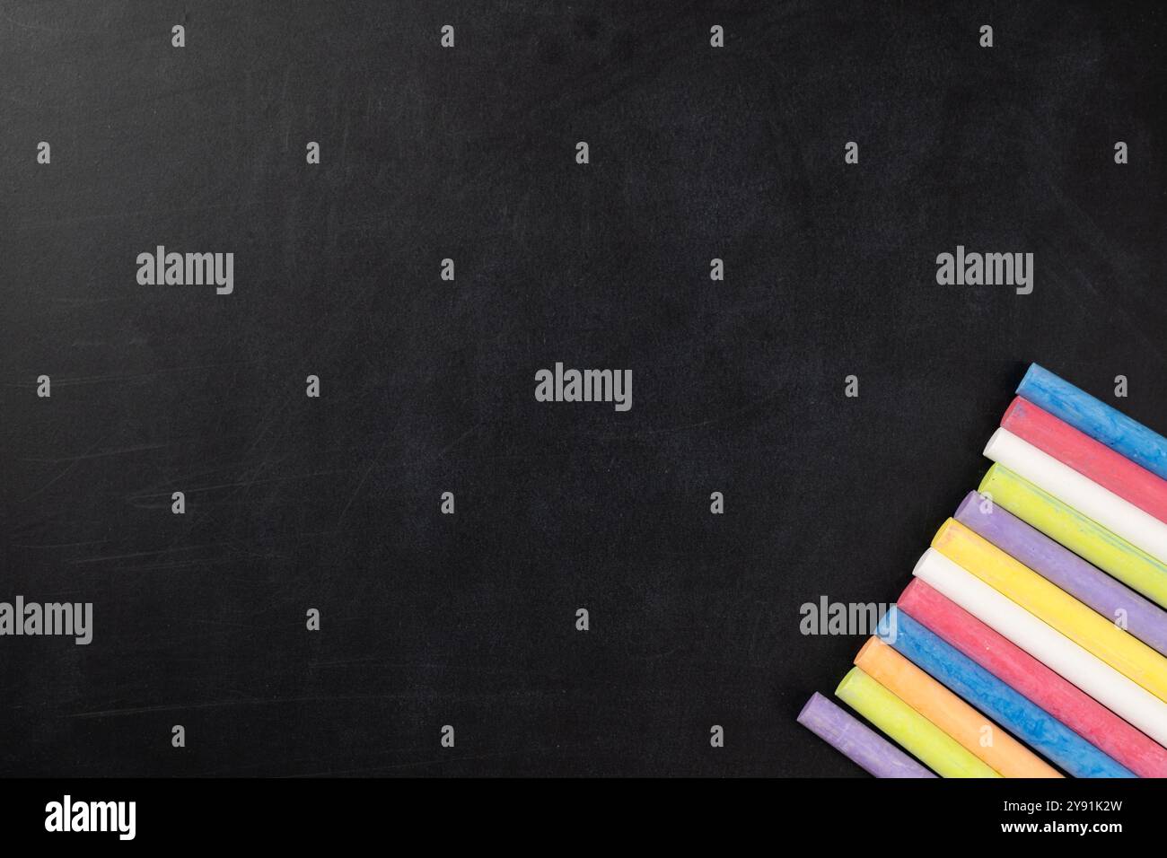 Lavagna con gesso multicolore Foto Stock
