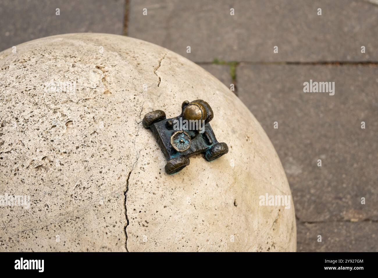 Mini statua del Rover lunare a Budapest, Ungheria Foto Stock