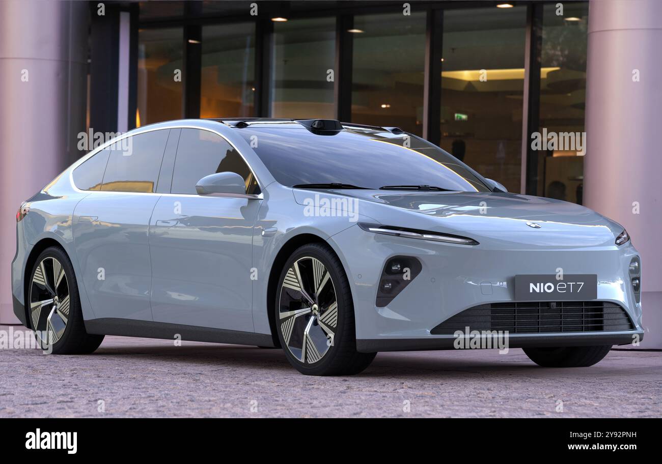 NIO ET7 - un'autovettura elettrica di fascia alta prodotta con il marchio cinese NIO Foto Stock