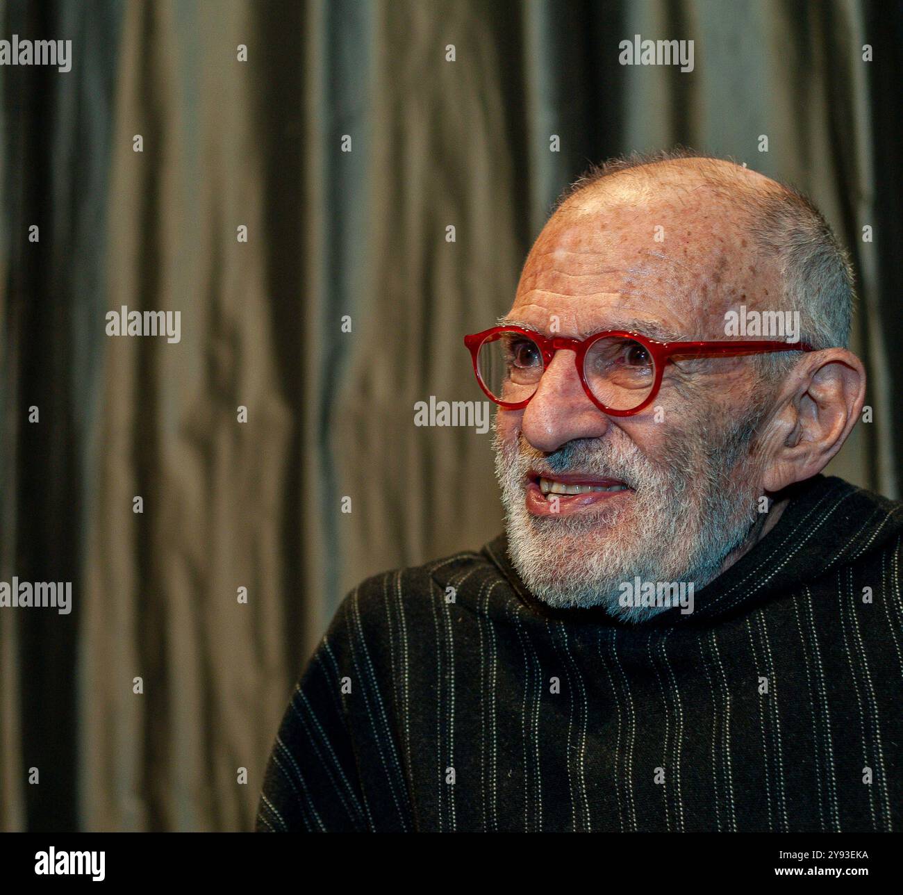 New York City, NY, Stati Uniti, Portrait Senior Man, Larry Kramer, gay Writer, fondatore di Act Up-New York, AIDS Activist Group, al film di presentazione sulla storia dell'AIDS, HIV 1980s, ONG Organization Foto Stock