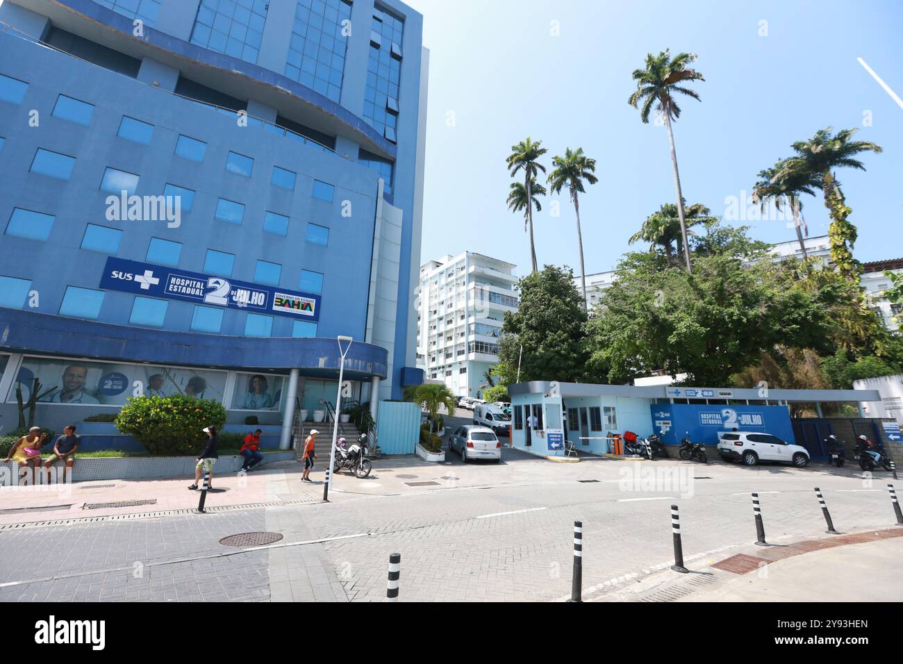 salvador, bahia, brasile - 4 settembre 2024: Visto dall'ospedale 2 de Julho, istituzione di servizio pubblico di Bahia. Foto Stock