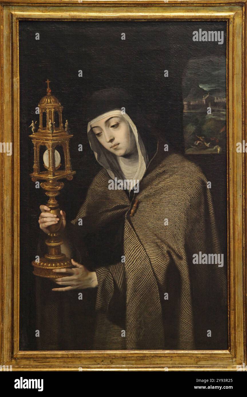 Santa Clara/Santa Clara di Scipione Pulzone (1544-1598) noto anche come il Gaetano. Foto Stock