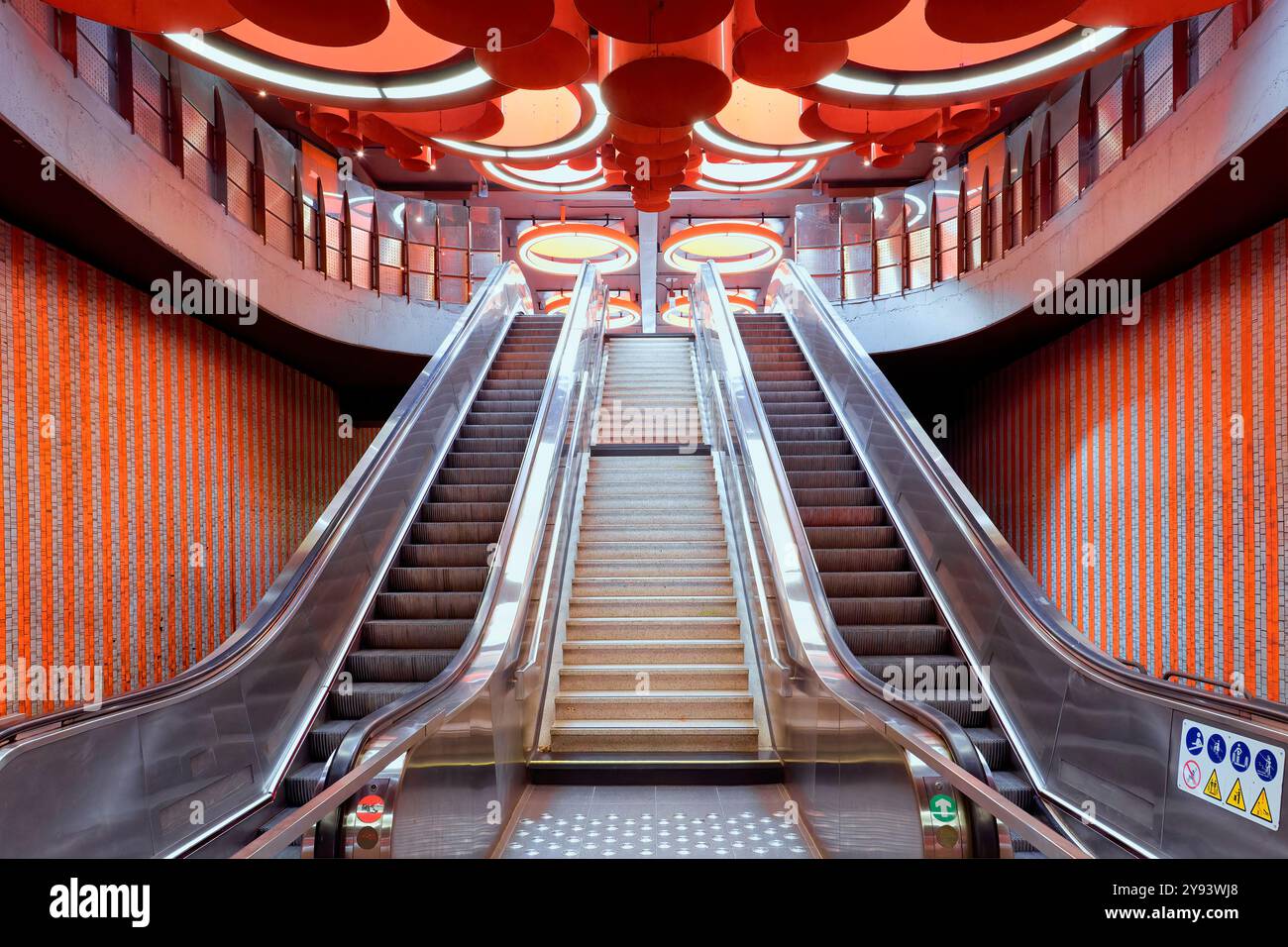 Stazione della metropolitana Pannenhuis, Bruxelles, Brabante, Belgio, Europa Foto Stock