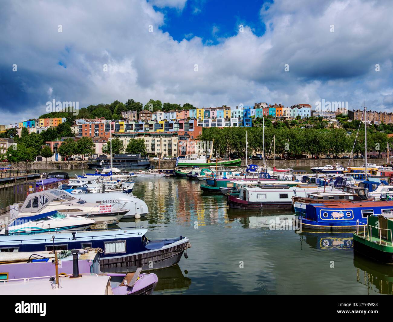 Bristol Marina, Floating Harbour, Bristol, Inghilterra, Regno Unito, Europa Foto Stock