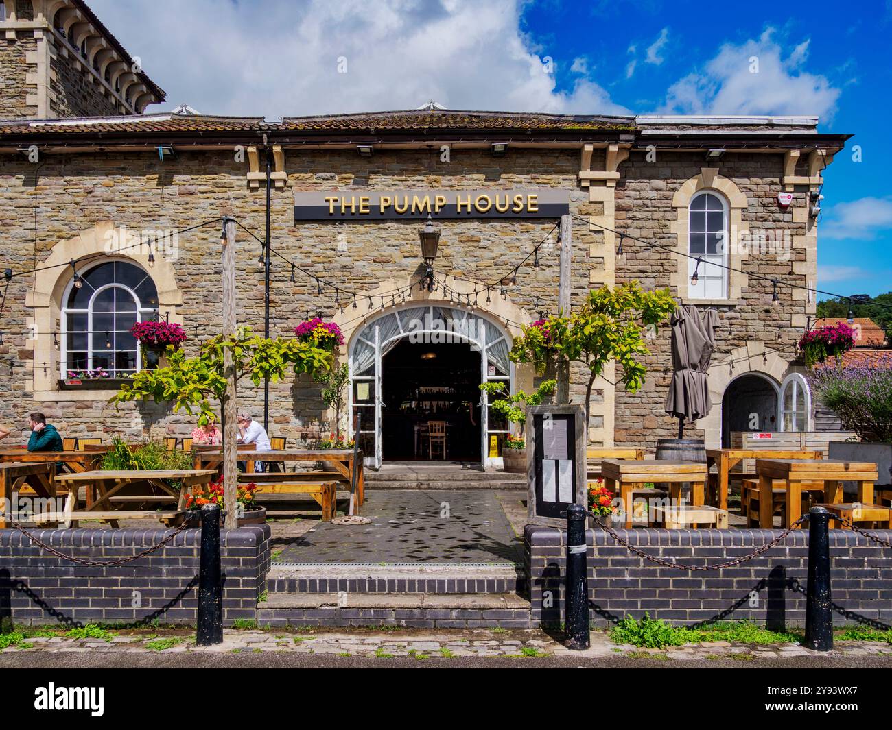 The Pump House, Floating Harbour, Bristol, Inghilterra, Regno Unito, Europa Foto Stock