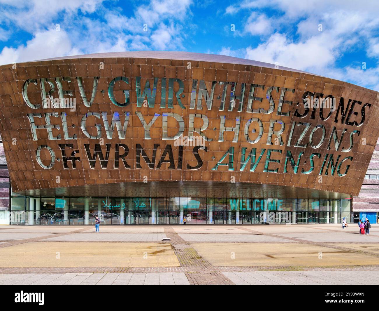 Wales Millennium Centre Cardiff Bay, Cardiff, Galles, Regno Unito, Europa Foto Stock