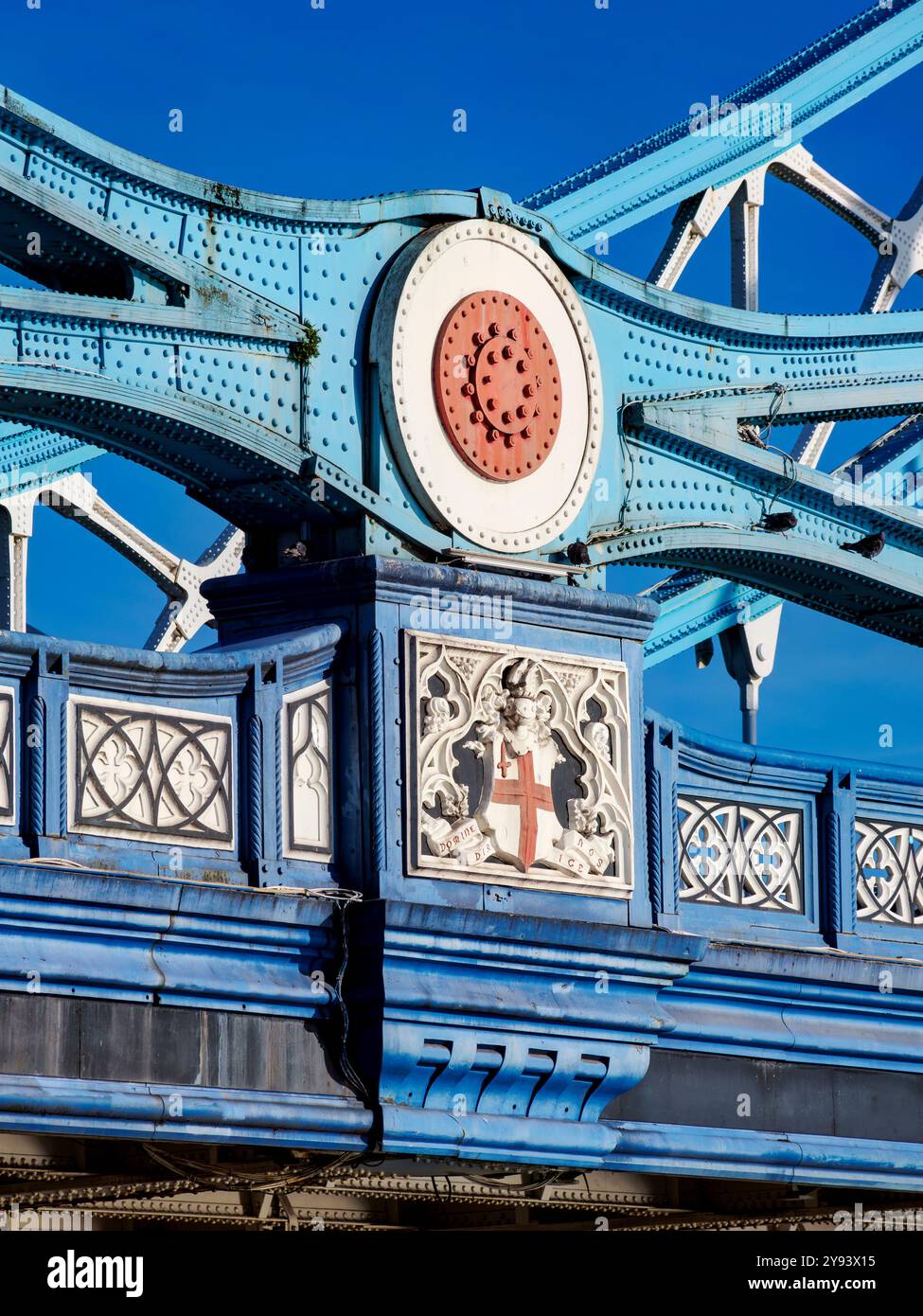 Tower Bridge, vista dettagliata, Londra, Inghilterra, Regno Unito, Europa Foto Stock