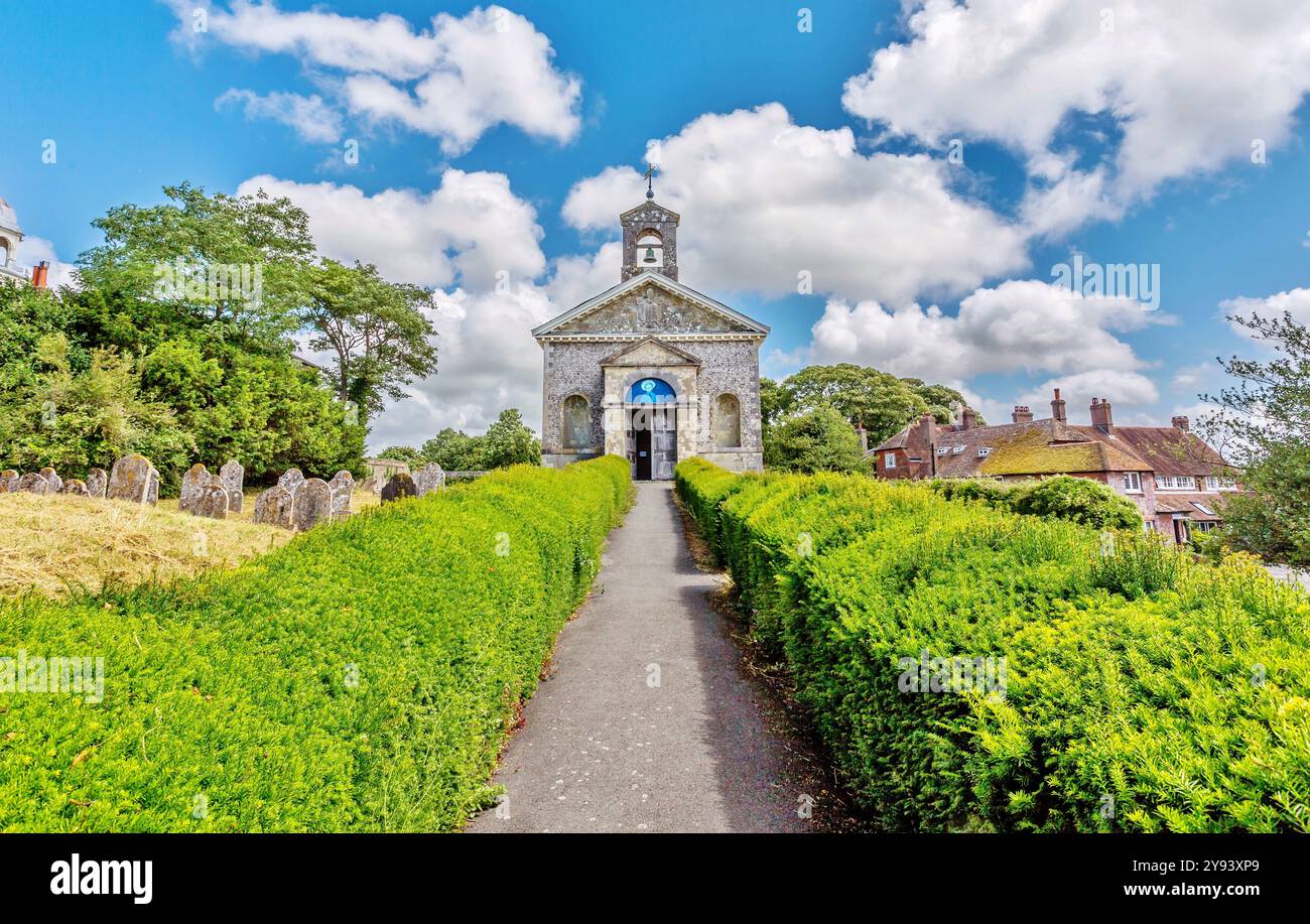 St. Mary the Virgin Church, risalente al 1760, Glynde, East Sussex, Inghilterra, Regno Unito, Europa Foto Stock