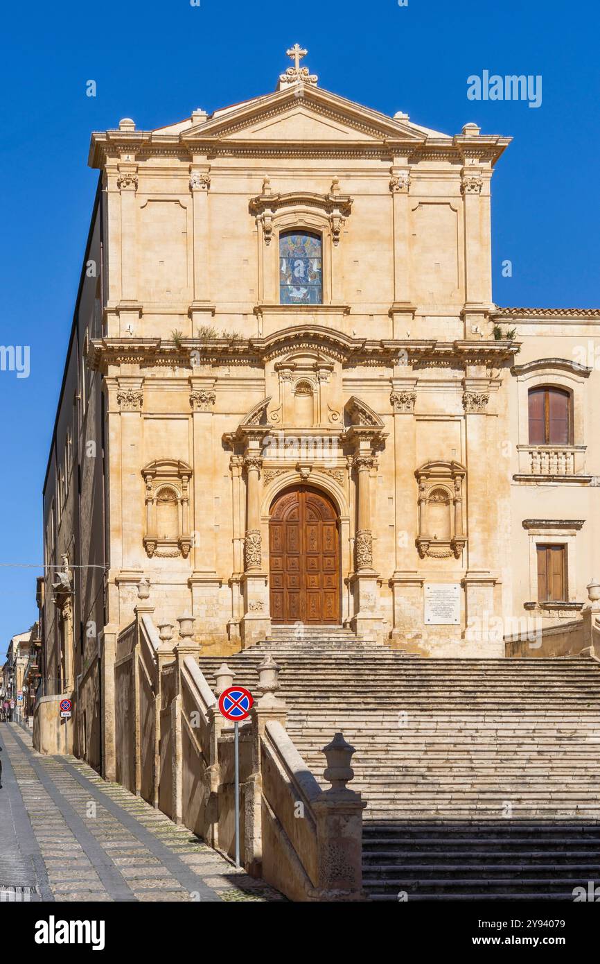 Chiesa e Convento di San Francesco all'Immacolata, sito patrimonio dell'umanità dell'UNESCO, noto, Siracusa, Sicilia, Italia, Mediterraneo, Europa Foto Stock