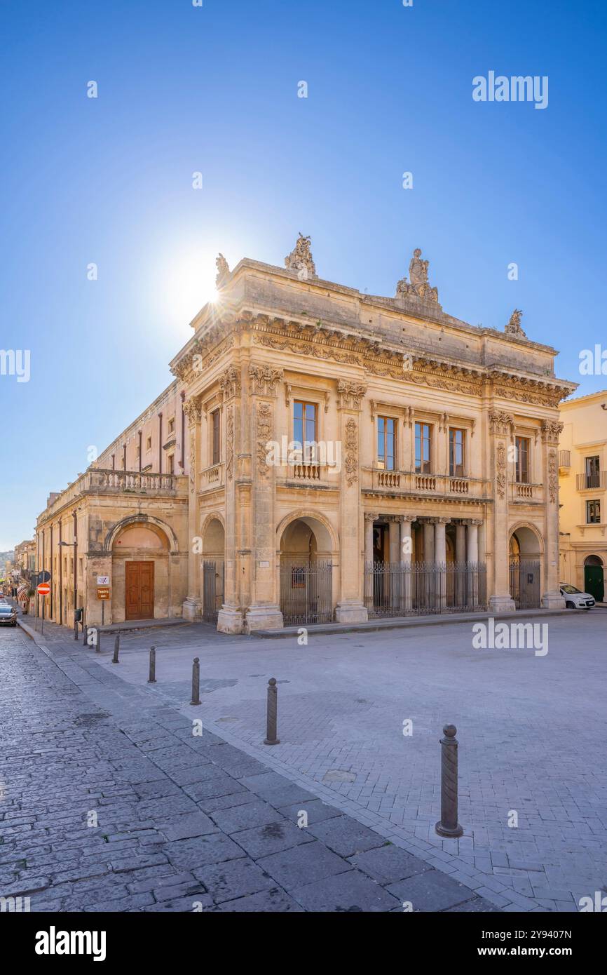Teatro Municipale Tina di Lorenzo, patrimonio dell'umanità dell'UNESCO, noto, Siracusa, Sicilia, Italia, Mediterraneo, Europa Foto Stock