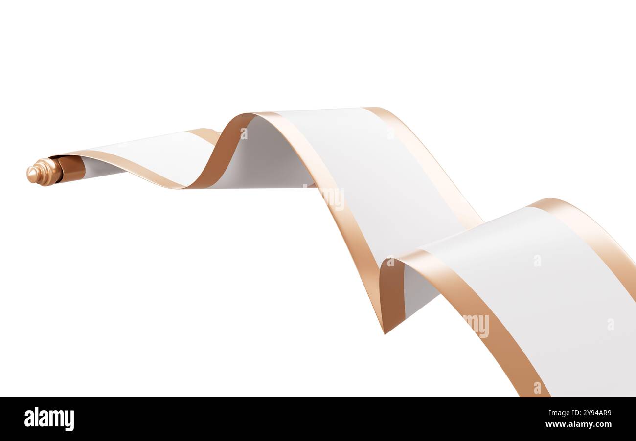 Scorrimento vuoto in stile cinese, sfondo in stile cinese, elemento in stile cinese, rendering 3d. illustrazione 3d. Foto Stock