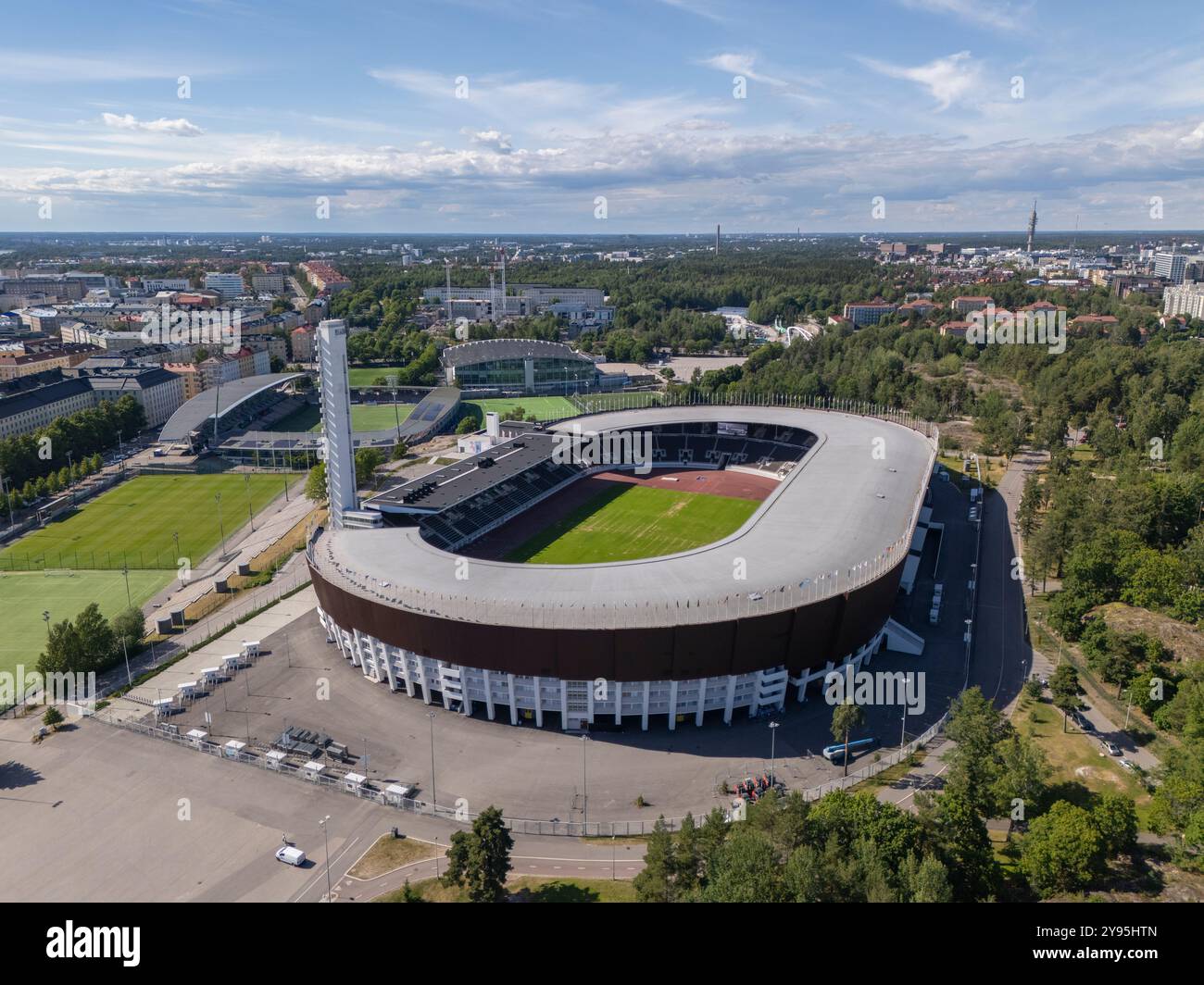 Stadio olimpico di Helsinki Foto Stock