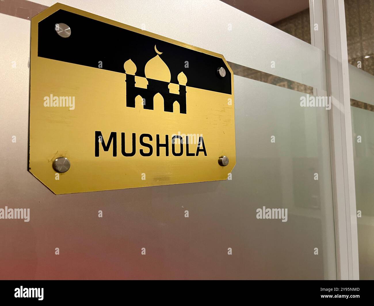Segno di Mushola, un posto per pregare per il moeslem Foto Stock
