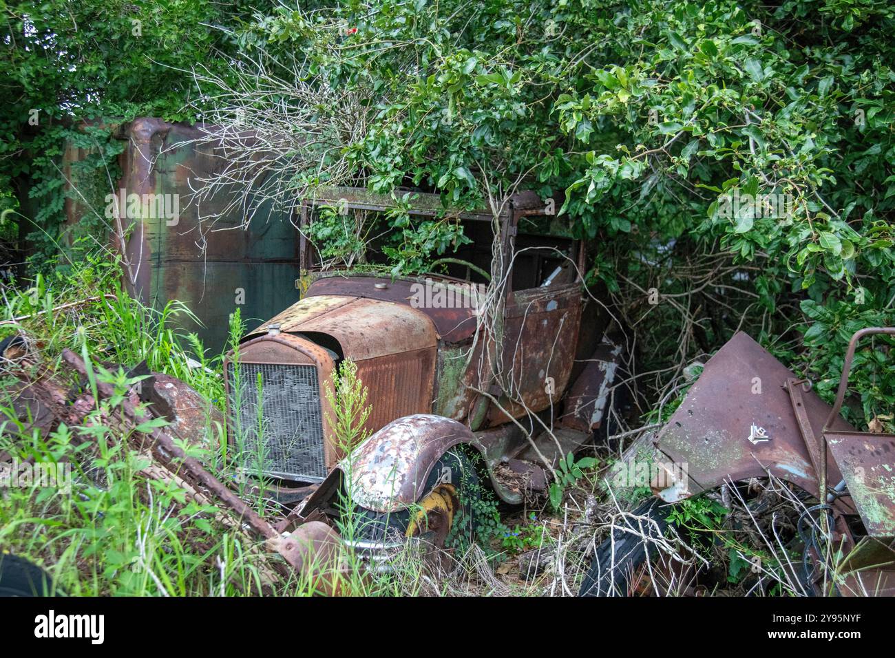 Corder, Missouri - Lorenz Service and Salvage, un deposito per auto d'epoca e d'epoca. Foto Stock