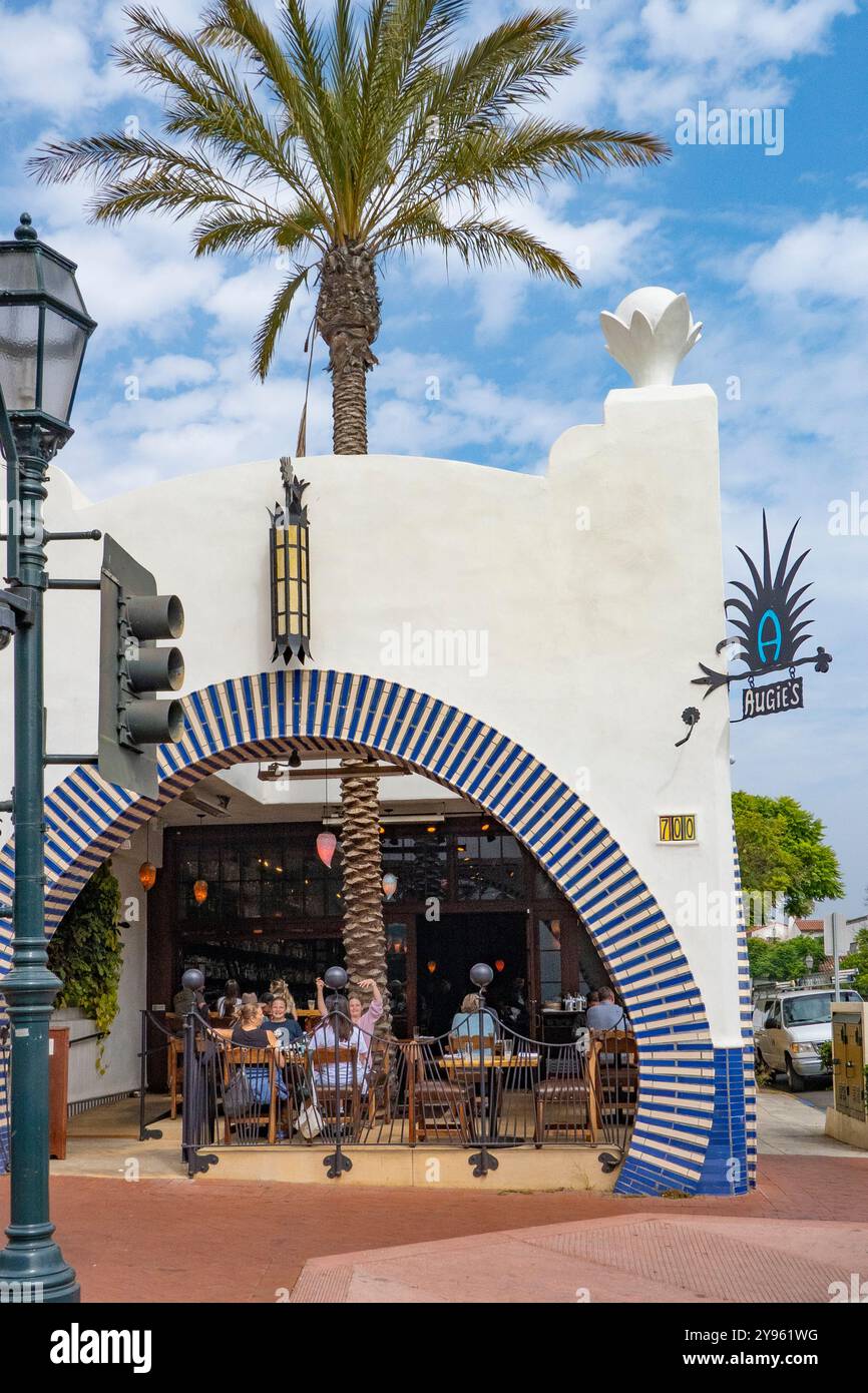 Augie's Mexican Restaurant, 700 State Street, Santa Barbara, California. Santa Barbara, California. Foto Stock