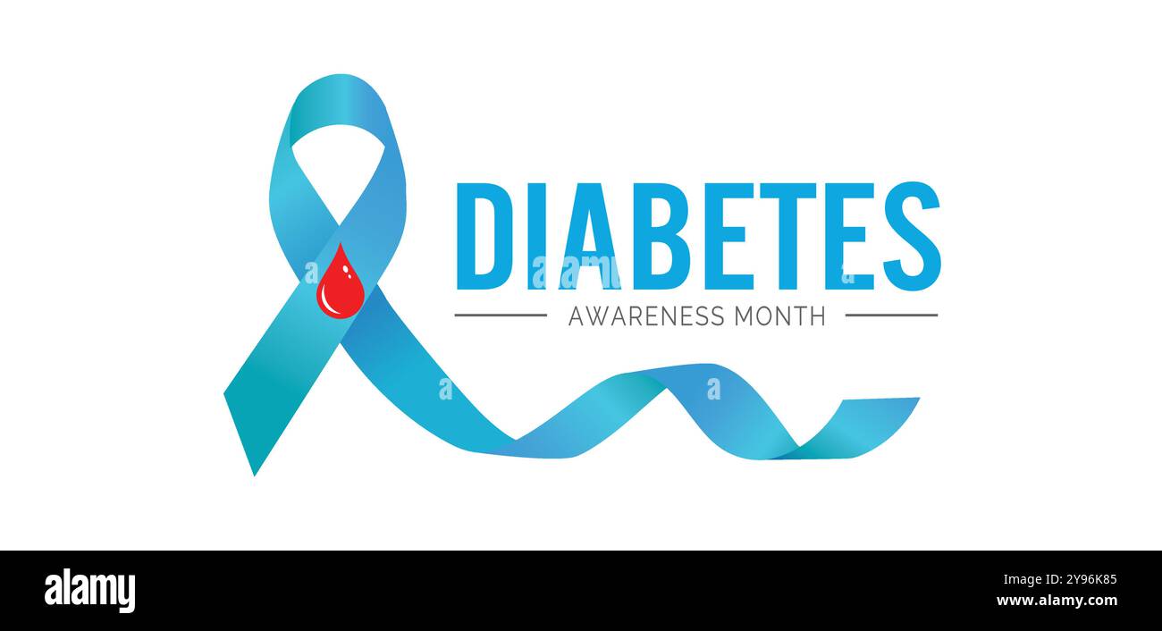 National Diabetes Awareness Month viene osservato ogni anno durante novembre illustrazione vettoriale sullo sfondo Illustrazione Vettoriale