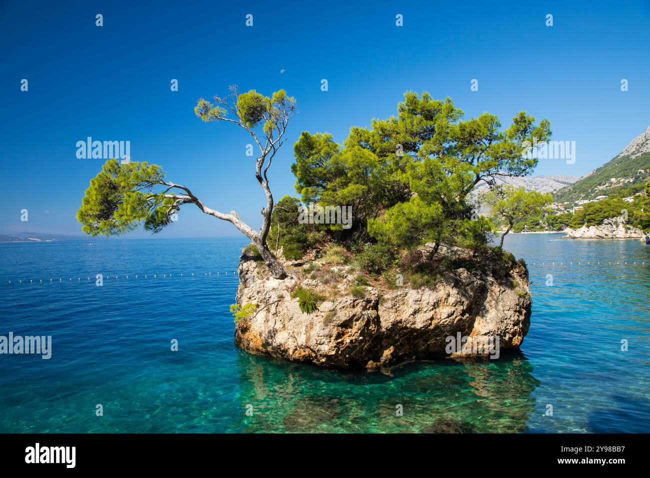 Roccia chiamata simbolo di Brela, a Brela, Croazia Foto Stock