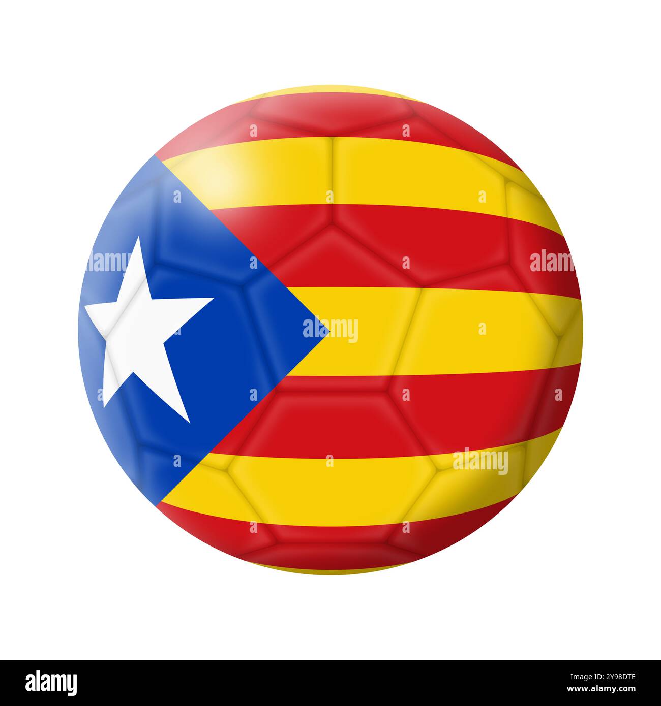 Pallone da calcio della Catalogna con pista di ritaglio Foto Stock