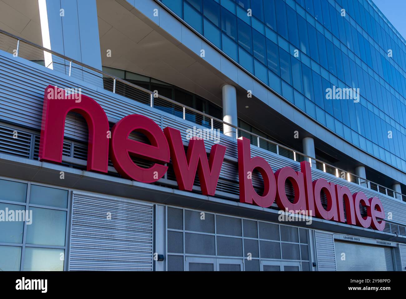 Sede centrale di New Balance (NB) a Boston, Massachusetts, USA Foto Stock