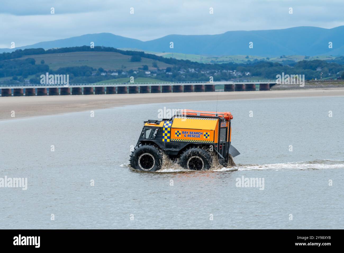 A Bay Search and Rescue Sherp All Terrain Vehicle, Arnside, Milnthorpe, Cumbria, Regno Unito Foto Stock
