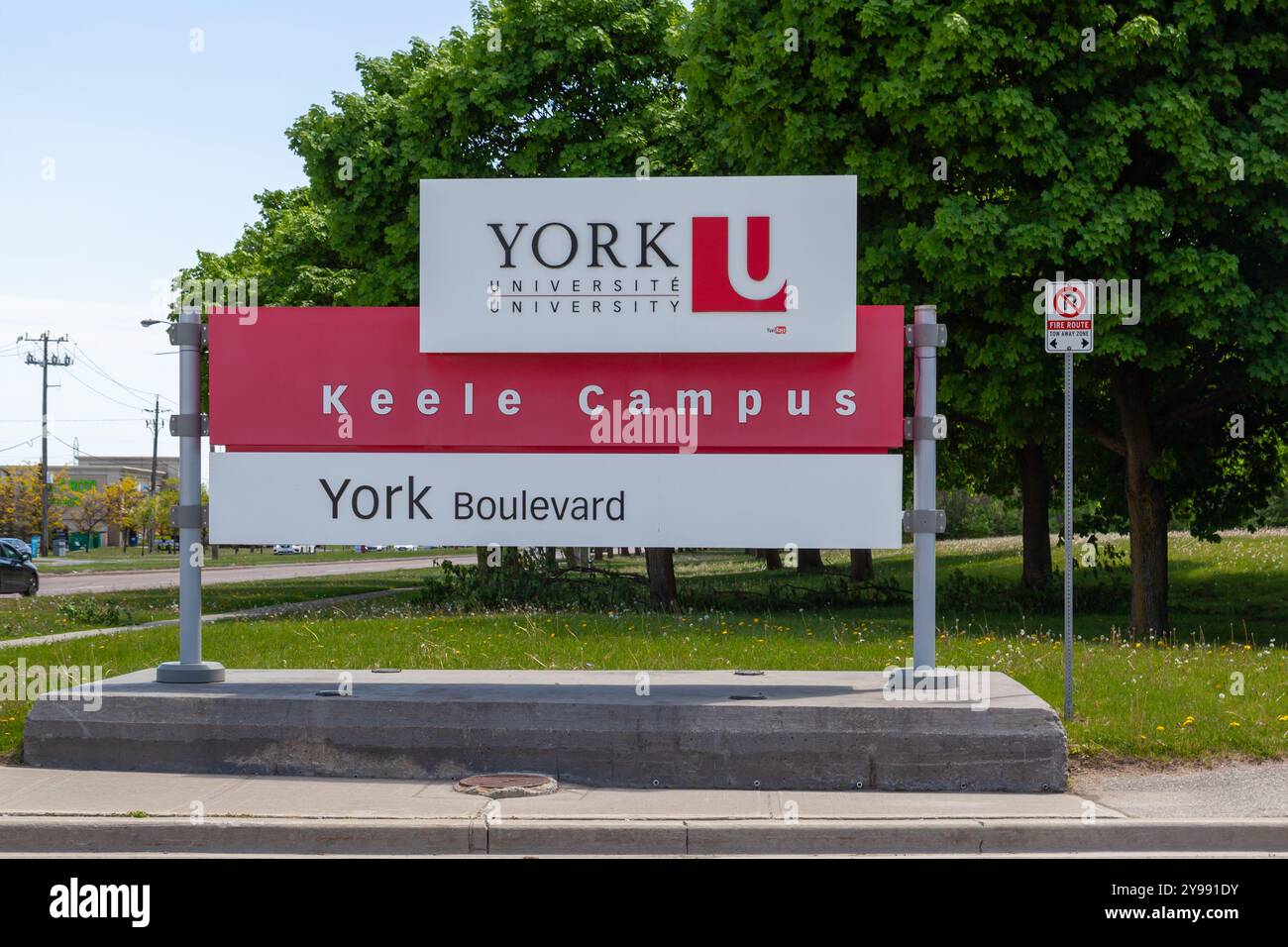 L'università di York firma a Toronto, Canada. Foto Stock