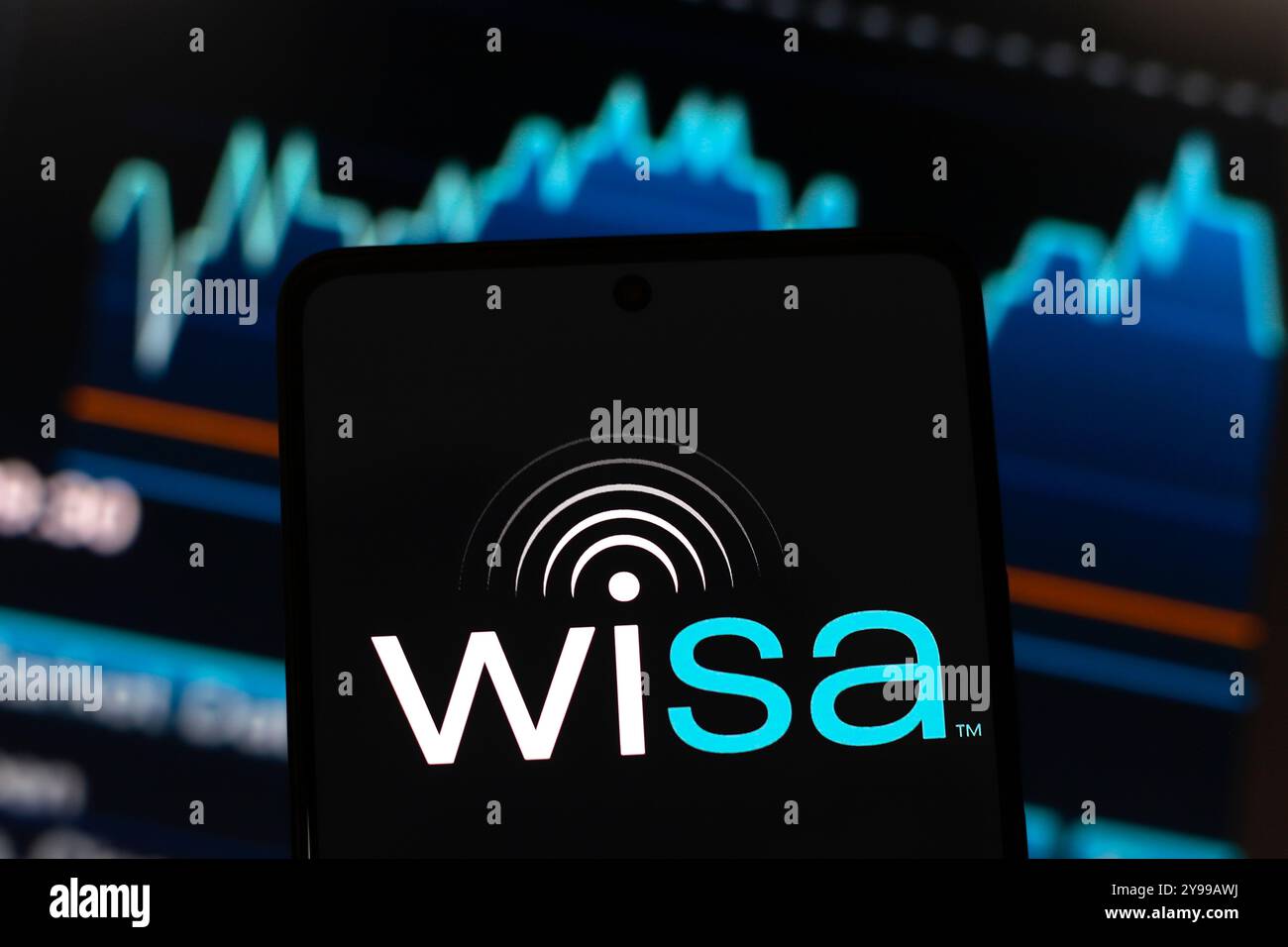 4 settembre 2024, Paraguay. In questa immagine, il logo WiSA Technologies, Inc. Viene visualizzato sullo schermo di uno smartphone Foto Stock