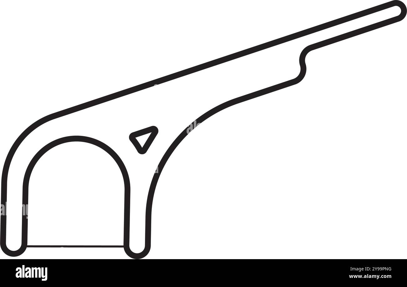 Icona strumento filo interdentale,disegno illustrazione. Illustrazione Vettoriale