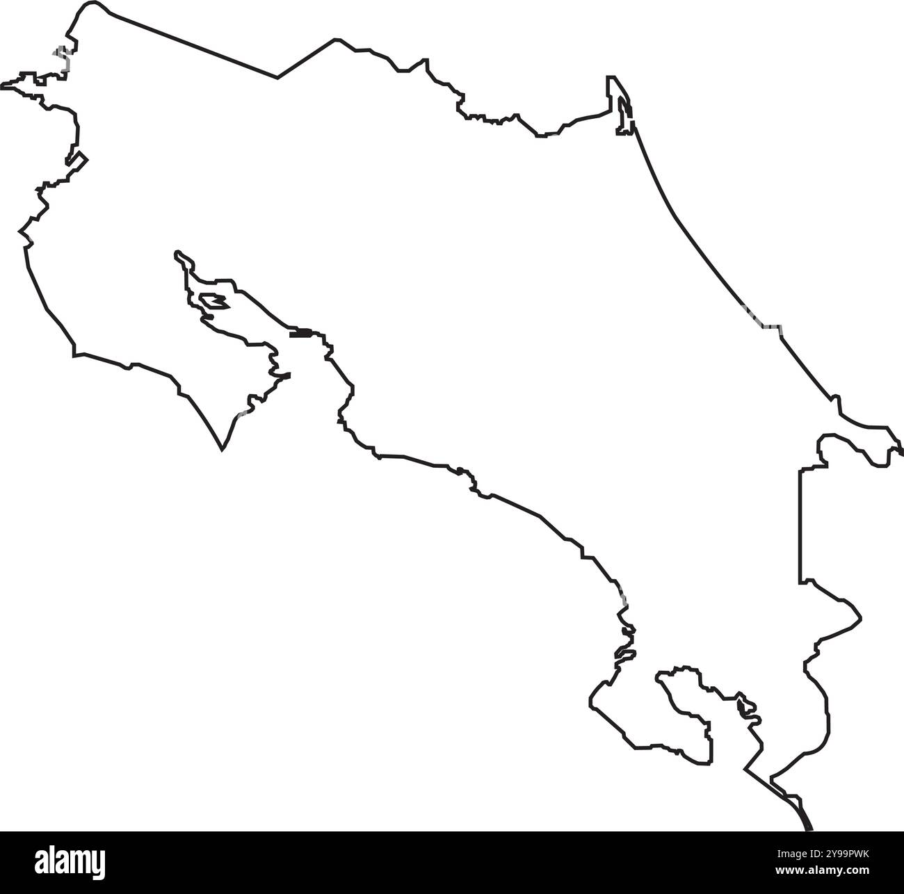 Mapa de la bandera de costa rica Foto e Immagini Stock in Bianco e Nero ...