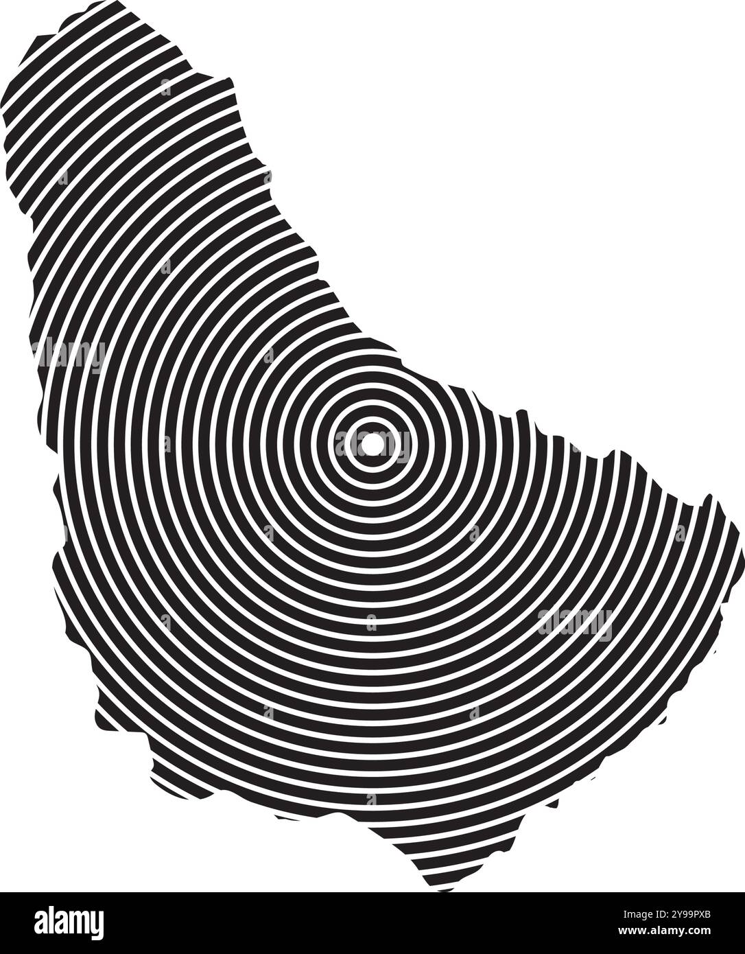 Icona della mappa Barbados illustrazione disegno degli elementi Illustrazione Vettoriale