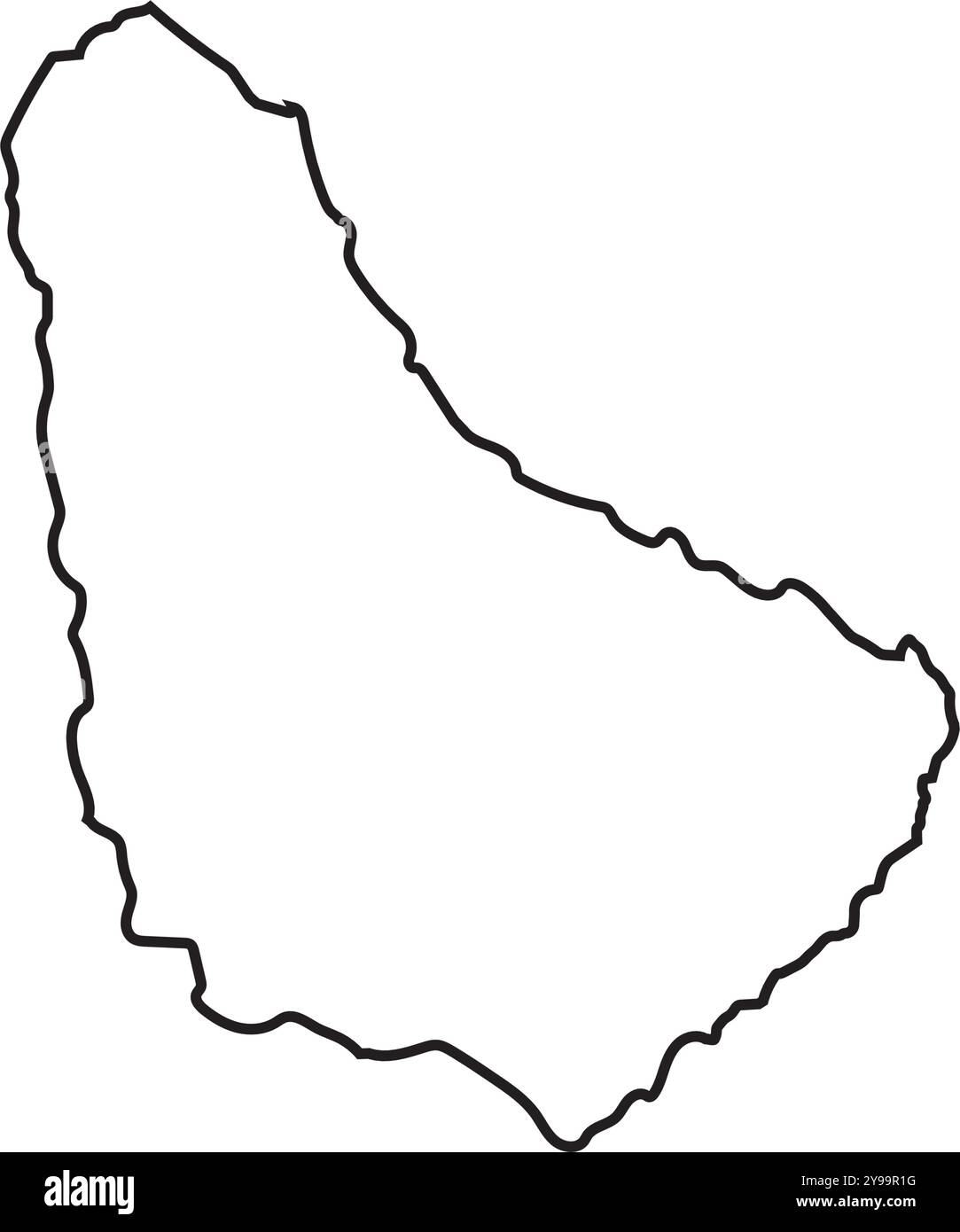 Icona della mappa Barbados illustrazione disegno degli elementi Illustrazione Vettoriale