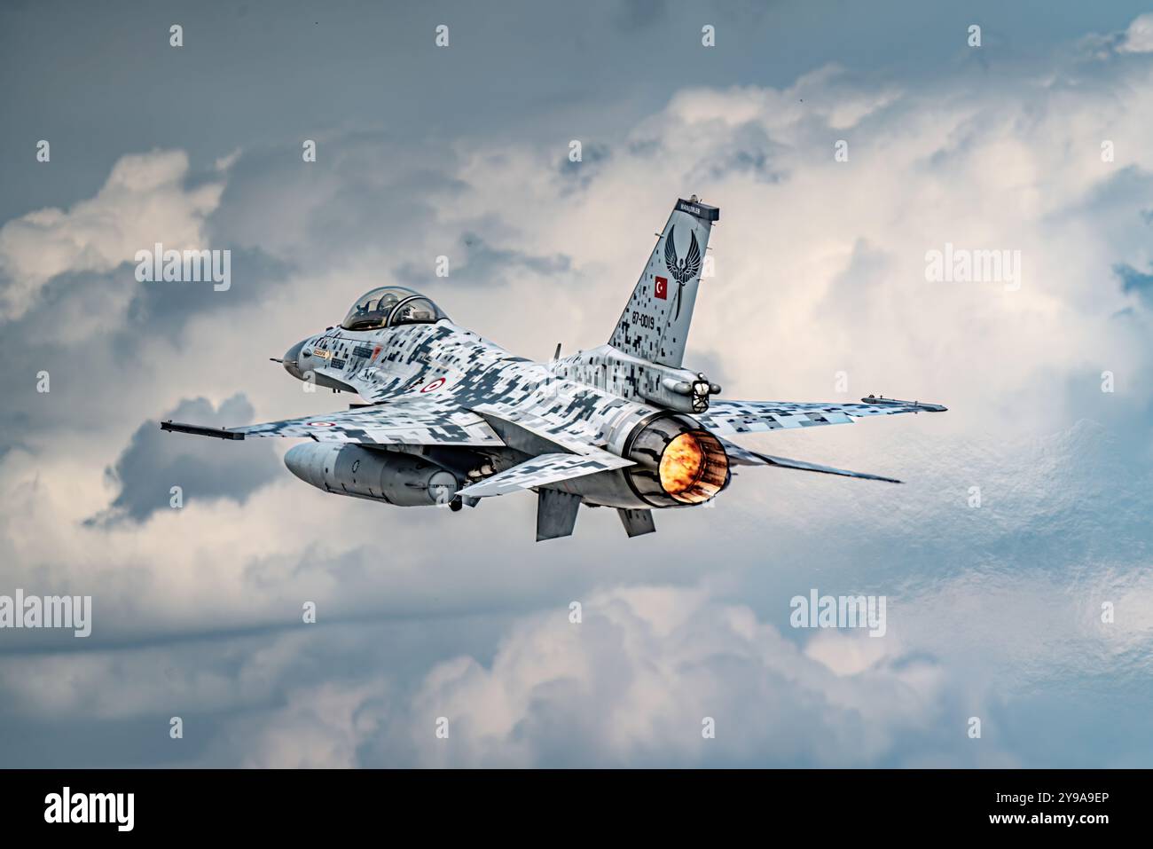 Konya, Turchia - 05 09 2023: Anatolian Eagle Air Force Exercise 2023 Soloturk F16 posizione di decollo dei caccia in Turchia Foto Stock