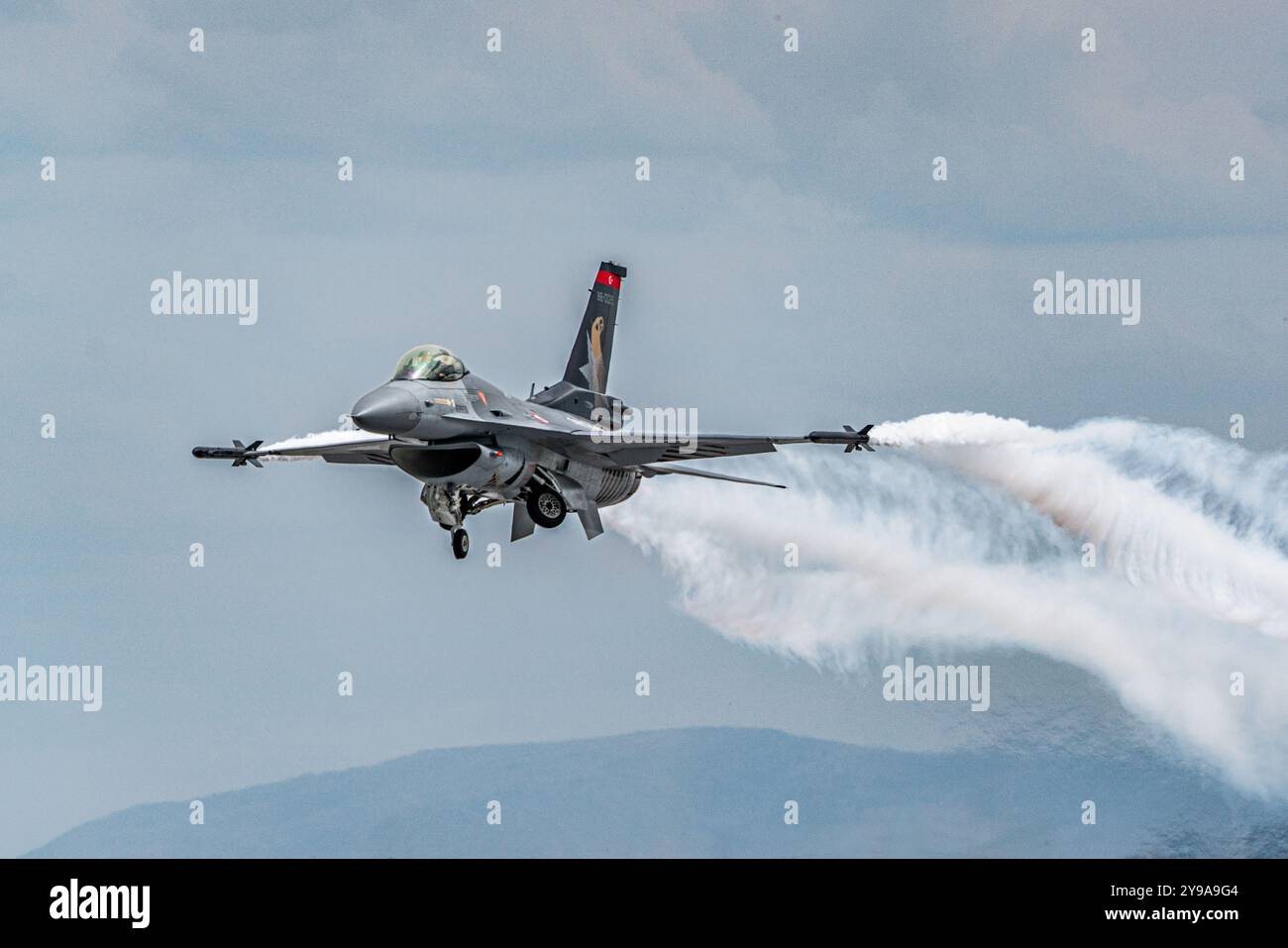 Konya, Turchia - 05 09 2023: Anatolian Eagle Air Force Exercise 2023 Soloturk F16 Fighter jet show posizione in Turchia Foto Stock