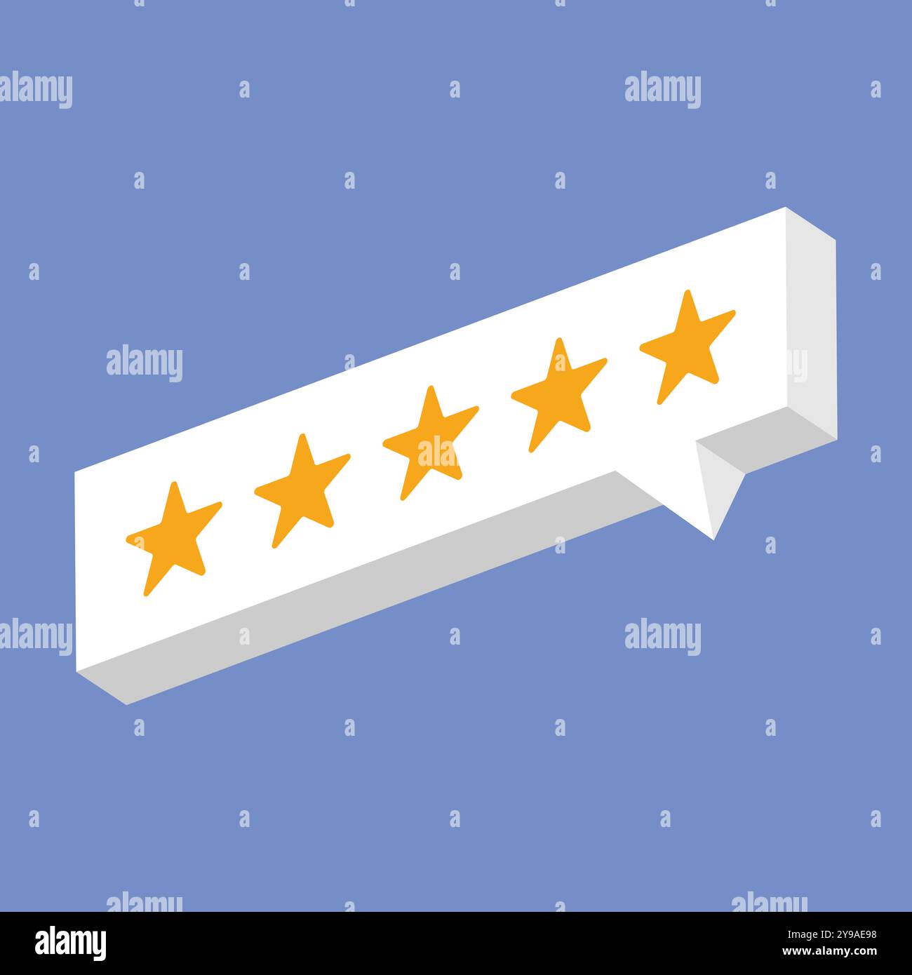 vettore di illustrazione con 5 stelle. icona vettoriale di valutazione. esaminare l'illustrazione del feedback. Illustrazione Vettoriale