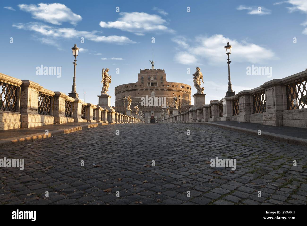 Castel e Ponte Sant'Angelo, Roma, Italia, Europa Foto Stock